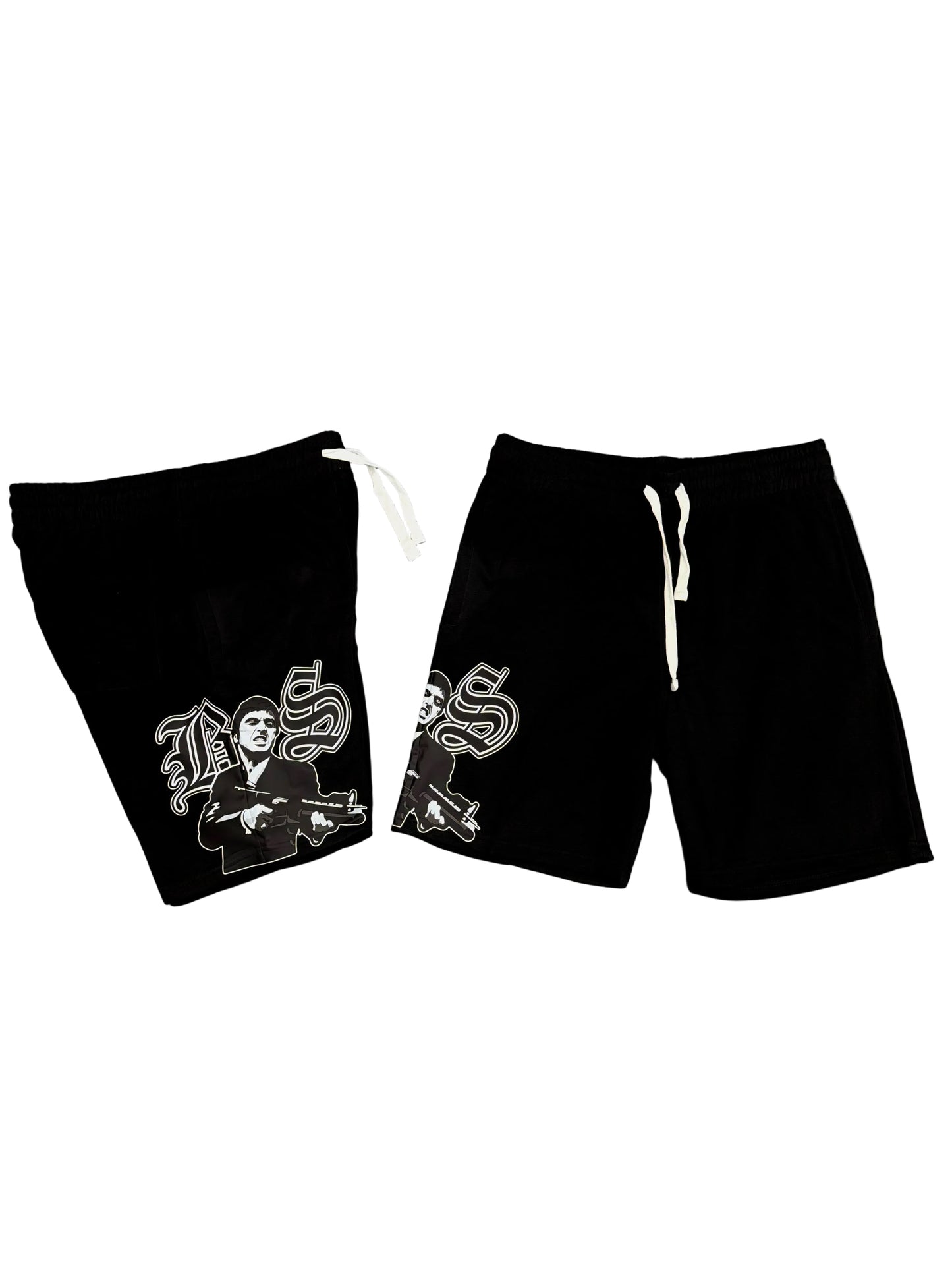 Scarface B$ Mesh Shorts BLK