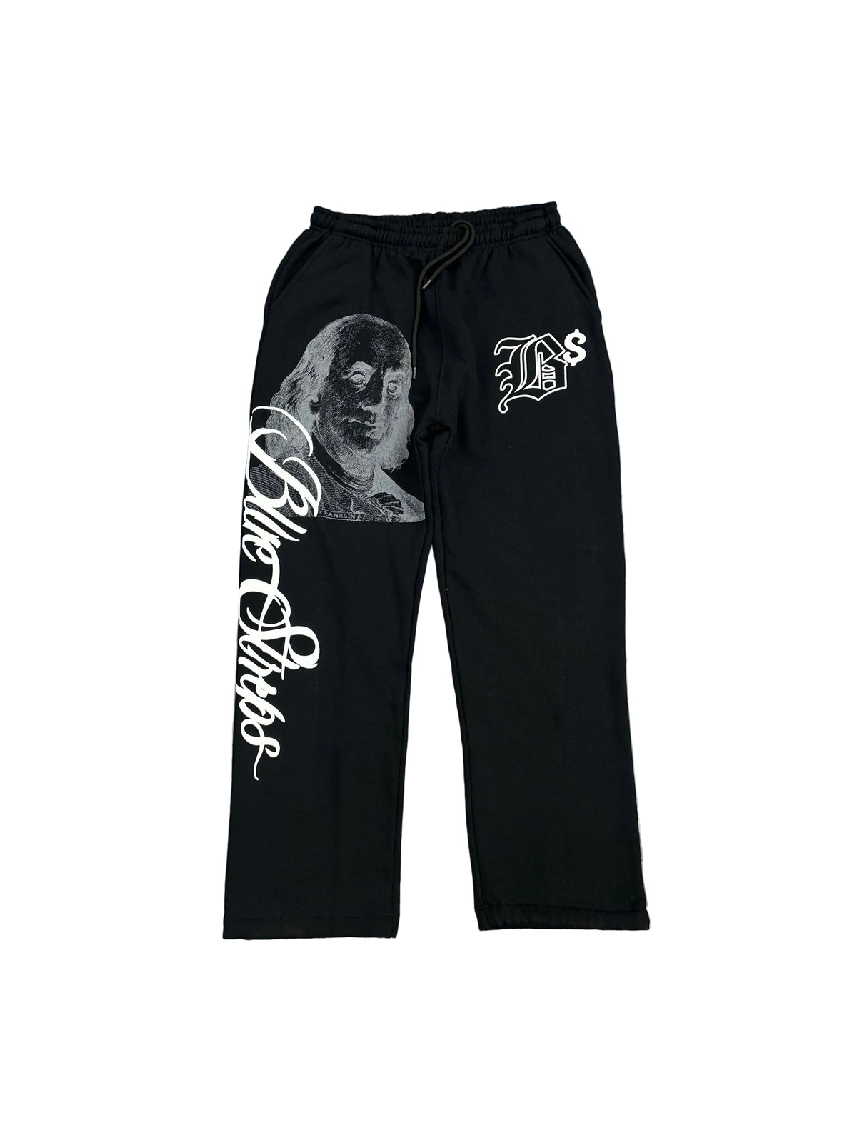 Bluestrips cursive Benji Sweats Blk