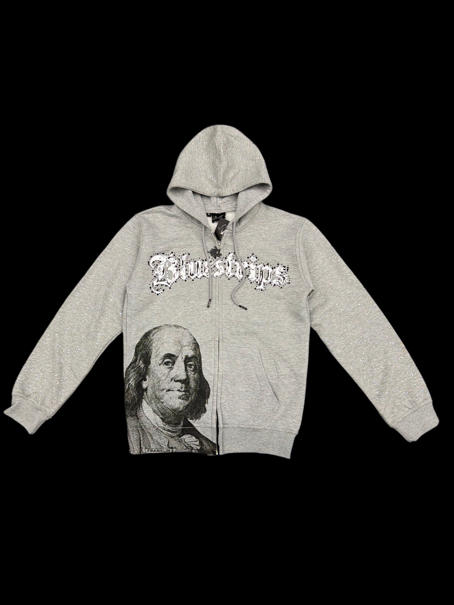 SDLxBluestrips Rhinestone Gry Hoodie #VIRGIN
