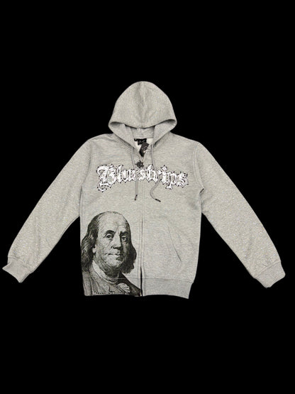 SDLxBluestrips Rhinestone Gry Hoodie #VIRGIN