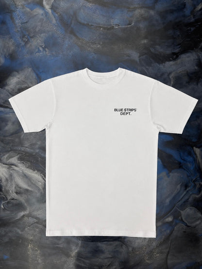 Bluestrips Dept. Tee Wht