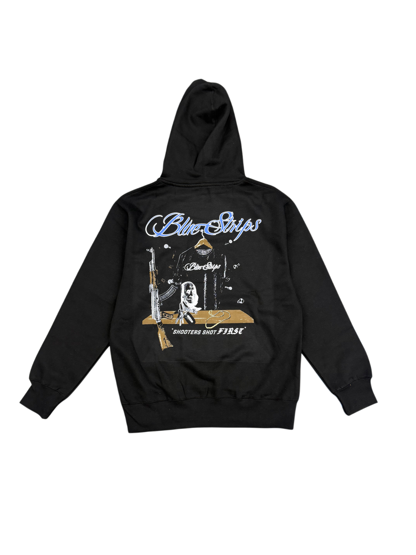 Bluestrips Shooters Black Hoodie
