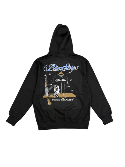 Bluestrips Shooters Black Hoodie
