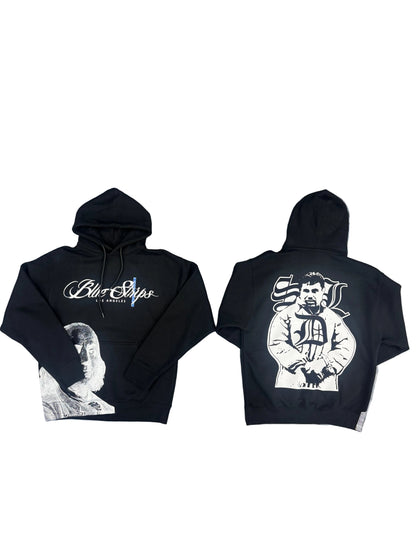 SDL Bluestrips Chapo Cursive Hoodie Black