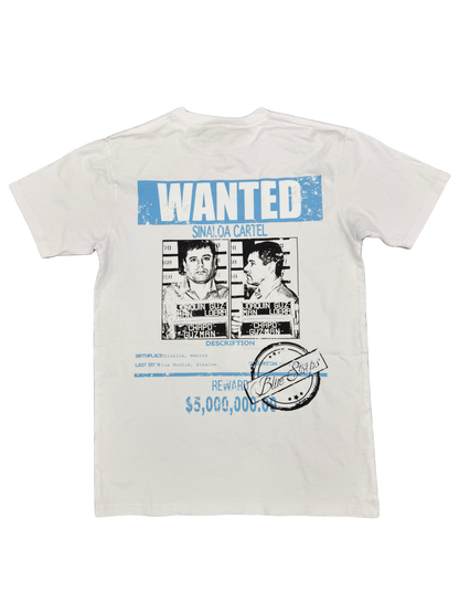 El Chapo Wanted Tee Wht
