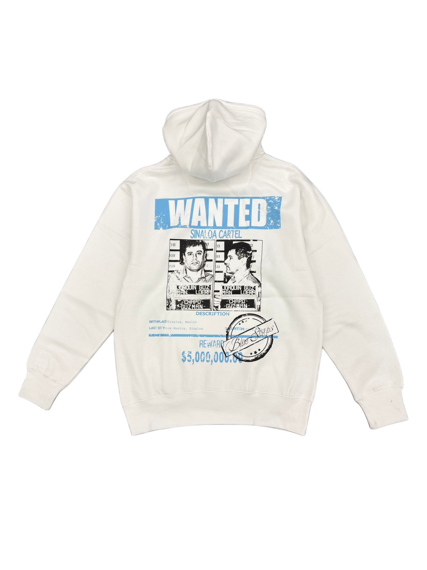 El Chapo Wanted Hoodie Wht