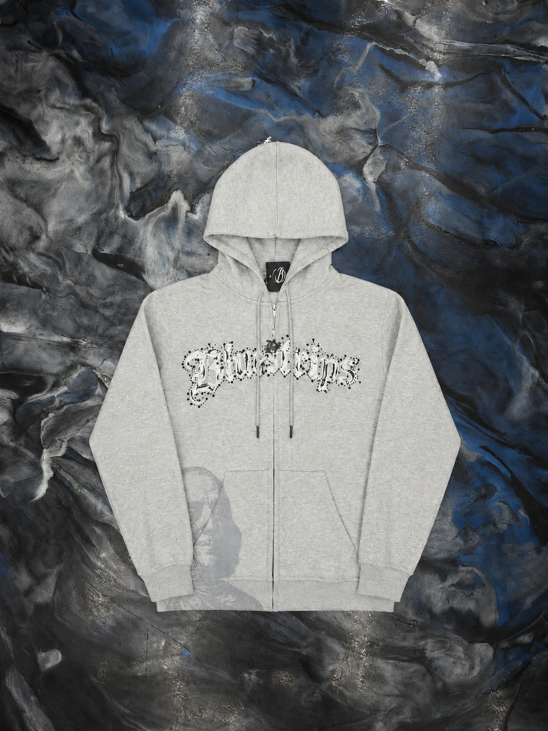 #SDL Bluestrips Rhinestone Hoodie